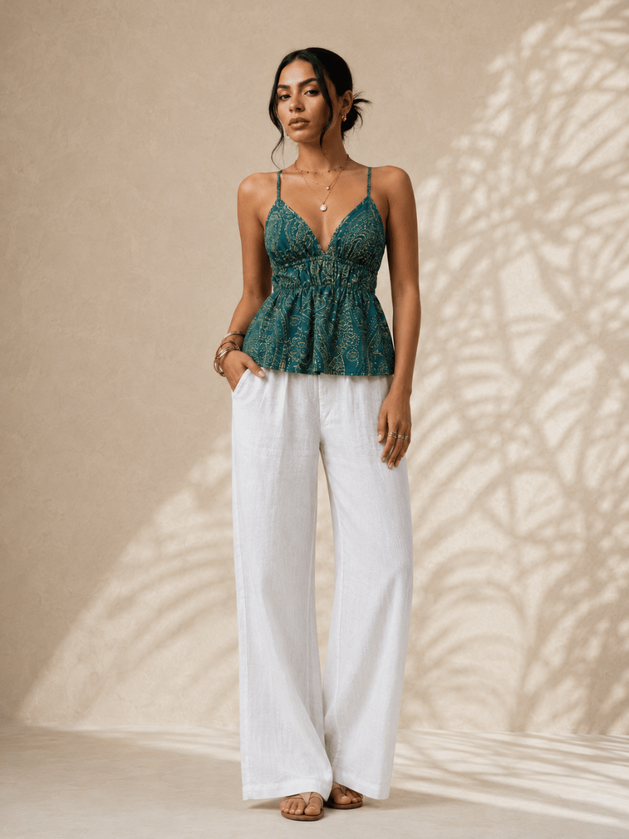 Top Estampado Esmeralda