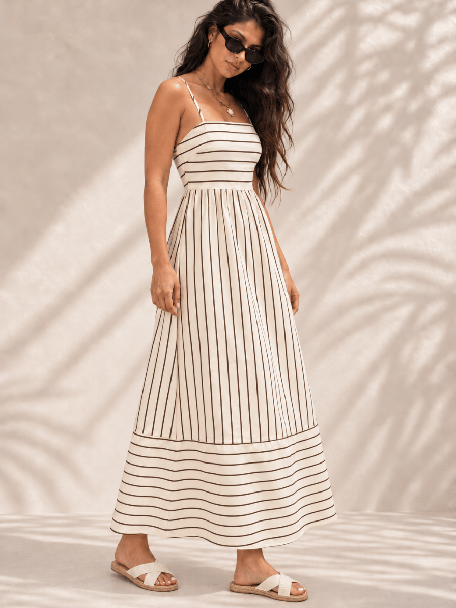 Vestido Longo Listrado Riviera