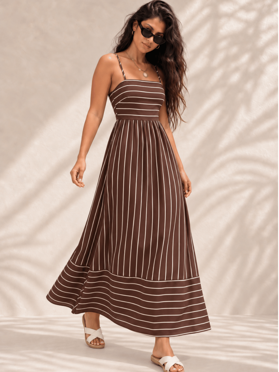 Vestido Longo Listrado Riviera