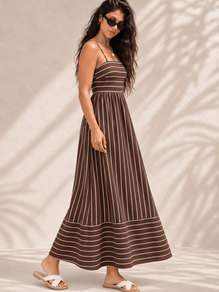 Vestido Longo Listrado Riviera