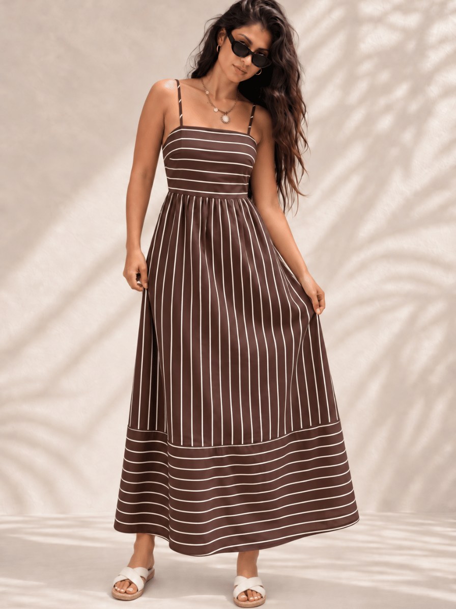 Vestido Longo Listrado Riviera