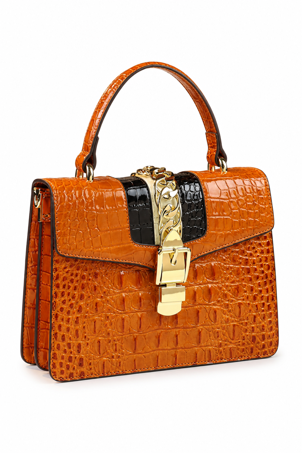 Bolsa Crossbody Croco Saint-Tropez