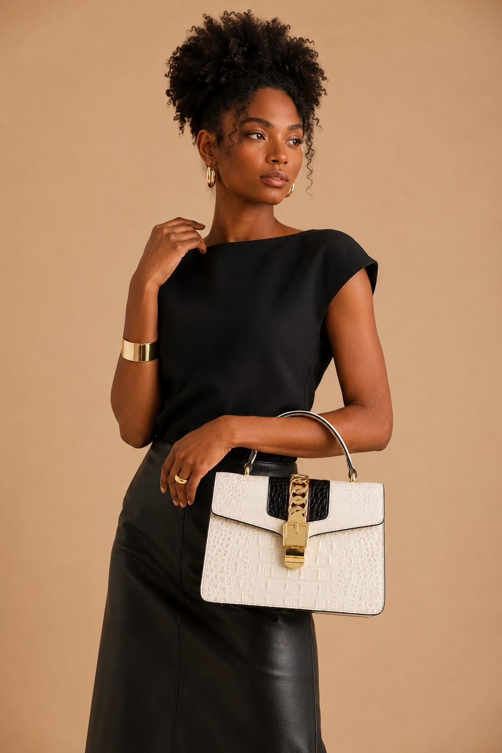 Bolsa Crossbody Croco Saint-Tropez